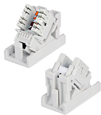 SIP2K-C6-M45-22.5 - Вставка-розетка 45x22,5 мм с наклонным модулем Keystone Jack RJ-45 категории 6