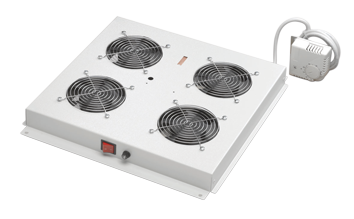 LN-FAN-THM-4FFS-BL - Вентиляционная панель с аналоговым термостатом для 19