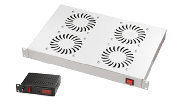 LN-FAN-THD-4FRM-LG - Универсальная вентиляционная панель с цифровым термостатом для 19