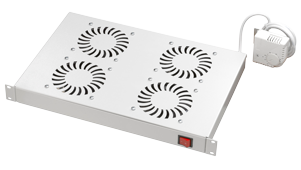 LN-FAN-THM-4FRM-LG - Универсальная вентиляционная панель с аналоговым термостатом для 19