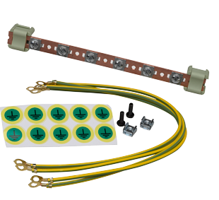 LN-DGR-TPR-5L40-XX - Комплект заземления, 6 точек заземления,  4 желто-зеленых провода, сечение 4мм, длина 40 см