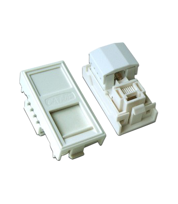 TWT-SIP-RJ45-WH - Вставка RJ-45 UTP, категория 5e, 22.5х45, со шторкой, белая
