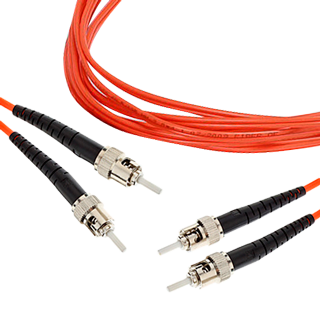 SMRT-FPCD-STST-MM53-1 - Шнур оптический дуплексный многомодовый 50/125 OM3 - ST-ST - PC - 1м